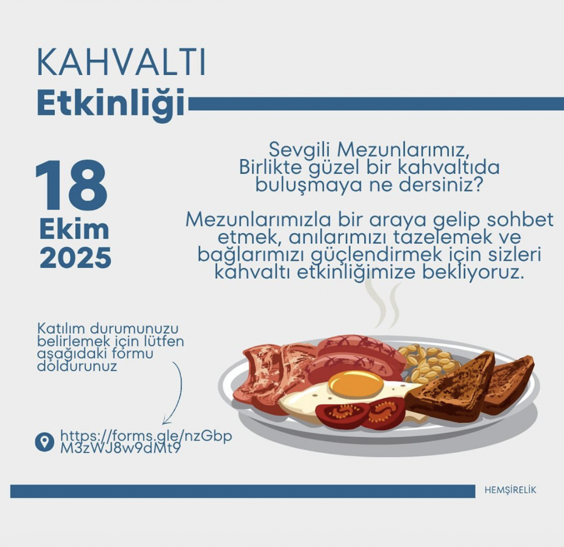 NNYÜ Hemşirelik Bölümü Mezunları Kahvaltıda Buluşuyor