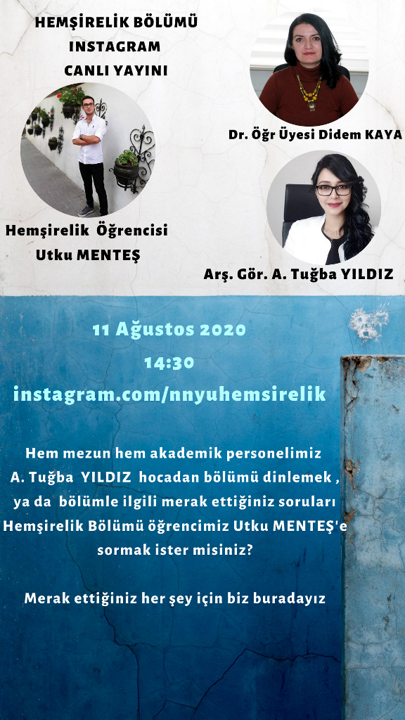 Instagram Canlı Yayını II: Hemşirelik Bölümü Üzerine Sohbet