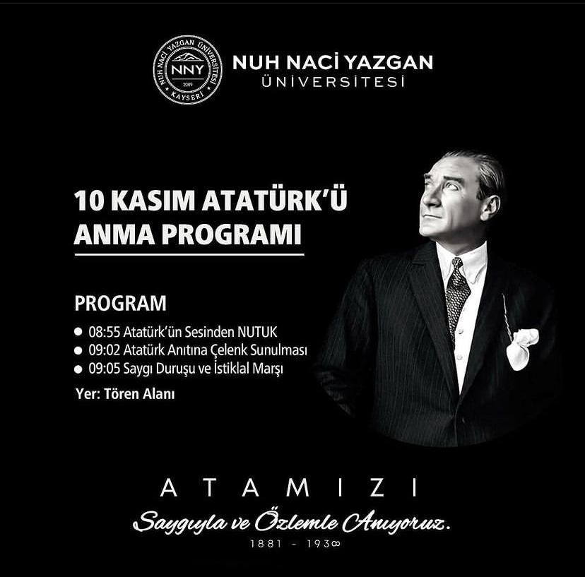 10 Kasım Atatürk'ü Anma Programı