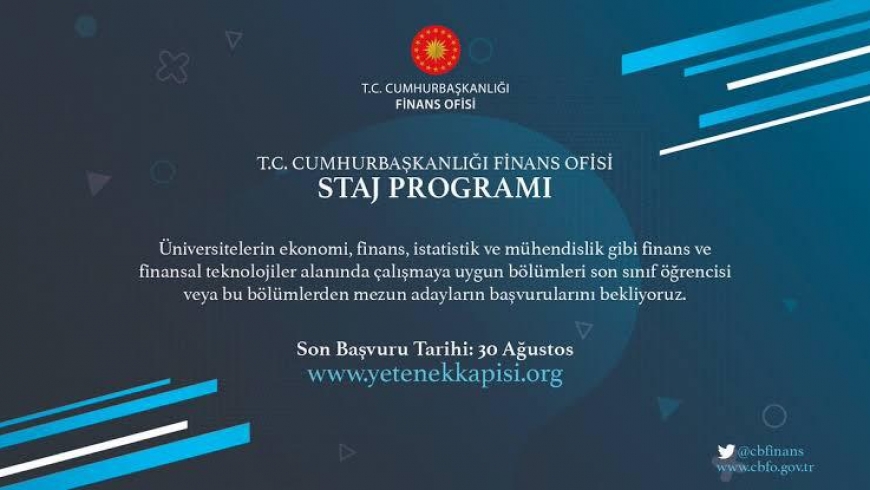 T.C. Cumhurbaşkanlığı Finans Ofisi Staj Programı