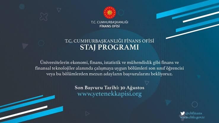 T.C. Cumhurbaşkanlığı Finans Ofisi Staj Programı